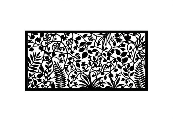 Black Silhouette Floral Pattern: Graphics & Illustrations for Editorial Impact