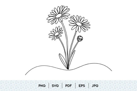 Daisy Flower Line Art SVG: Graphics & Illustrations Review