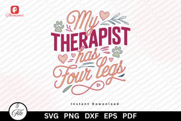Dog Paw Lover Therapist SVG Graphics & Illustrations