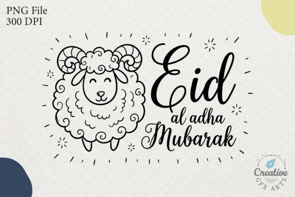 Eid Al Adha Ram Sheep SVG: Graphics & Illustrations