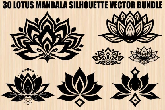 Lotus Mandala SVG Bundle: Elegant Graphics & Illustrations