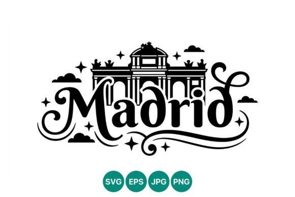 Madrid Gate Calligraphic Lettering: Graphics & Illustrations