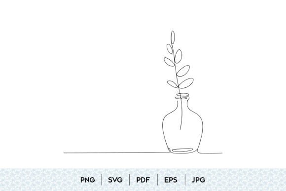 Minimalist Vase One Line SVG: Clean Graphics for Modern Illustrations