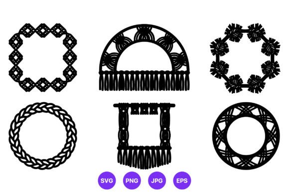Ornamental Round Black Wreaths: Graphics & Illustrations