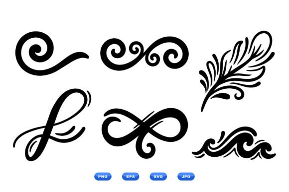 Ornamental Swirl Flourish SVGs