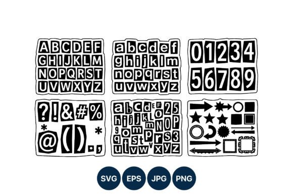 Ransom Note Graphics & Illustrations Kit