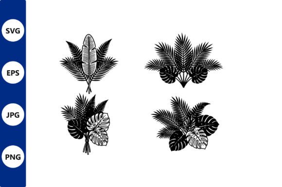 Tropical Plant Silhouettes Bundle: Graphics & Illustrations