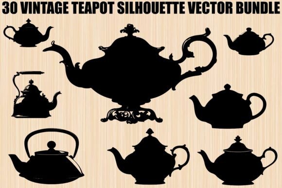 Vintage Teapot SVG Bundle: Premium Graphics & Illustrations